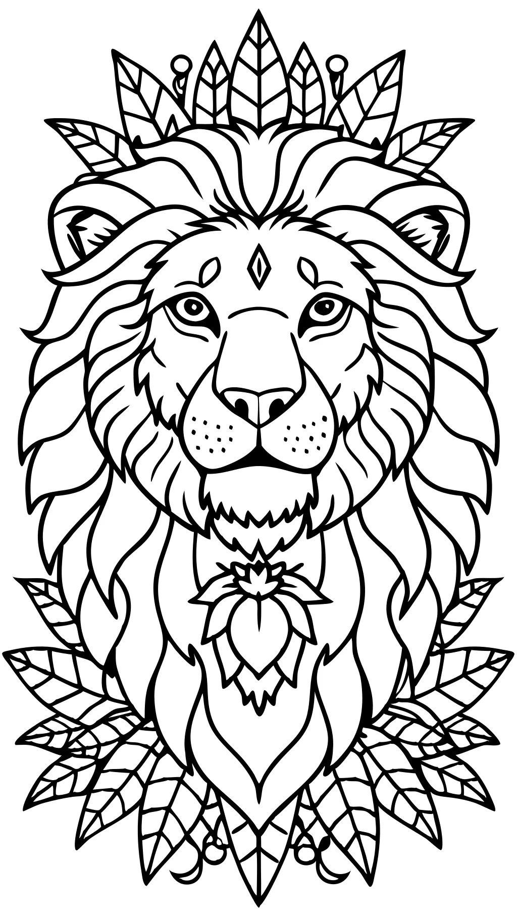 coloriages de lion pour adultes